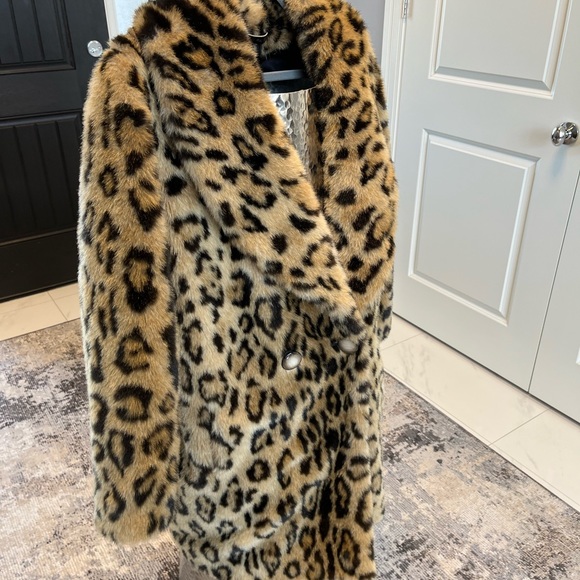 Sexy vintage cat coat size medium faux fur 70s smoking jacket style fall winter - Picture 6 of 16